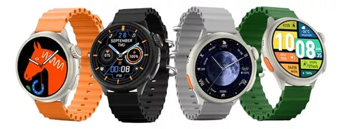 Relogio Smartwatch Hw3 Ultra Max Redondo Tela De 1,52 Top Caixa Preto Pulseira Preto Bisel Preto